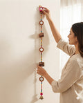 Handmade Colorful Beaded Door Hanging with Bells & Mirrors