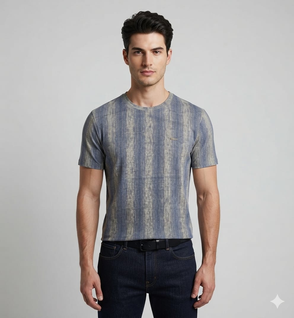 Men's Premium Vertical Stripe T-Shirt